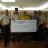 (left-right) Lions Butch Lima,Arif Datoo, Ron Morrice, Michelle Cook (Evergreen House) and Lion Clare Dickson